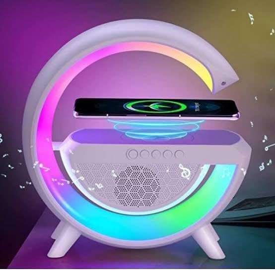 3 in 1 Multifunction G-Shape LED Bluetooth Speaker with Wireless Fast Charging