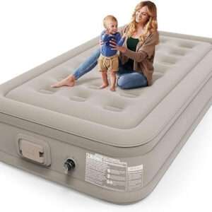Single Inflatable Mattress ,Air Mattress With Built in Air Pump And Carry Bag,