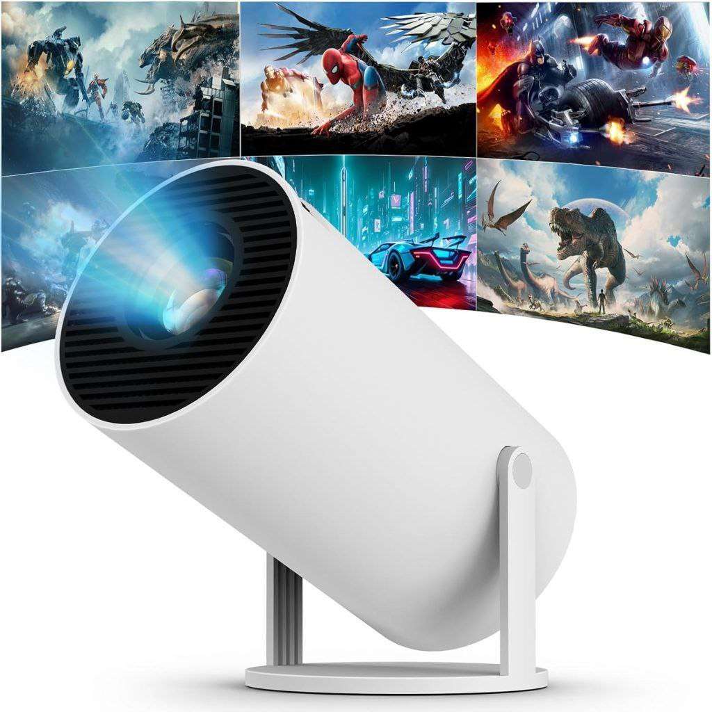 Andriod 5G Wifi Projector Home 4K Support With 4000Lm,1080P Smartphone Full Hd