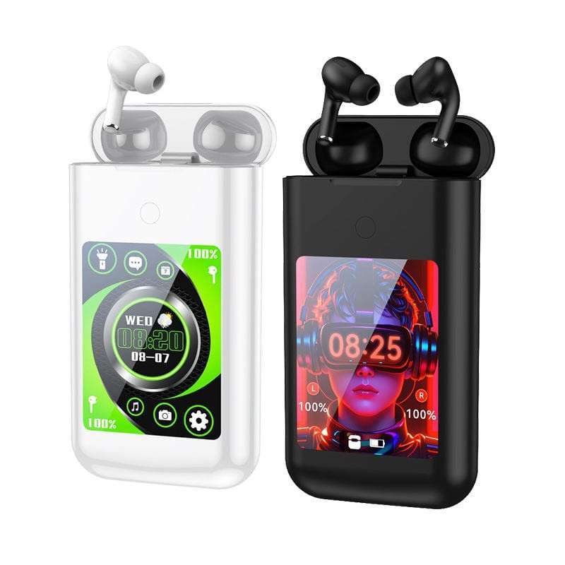 3-in-1 Wireless TF20 Earbuds With 2.8 Inch Touch Screen With 8000 Mah Power Bank