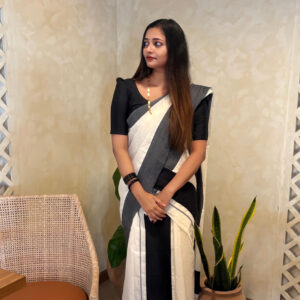 Kattikara Set Mundu with Blouse – Traditional Kerala Wear in Premium Cotton