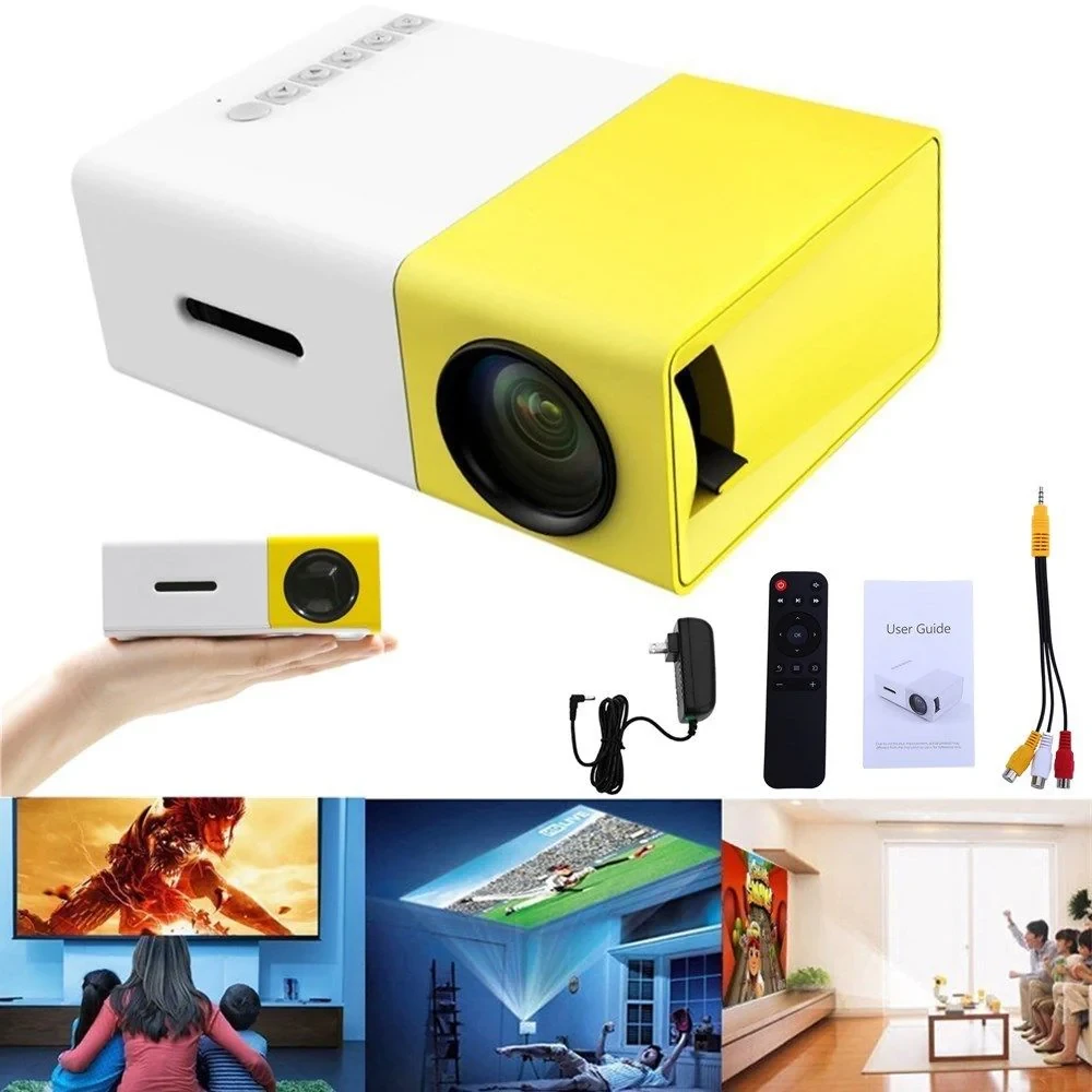 Mini Projector 720PIndoor Video Projector With USB,HDMI,SD Card,Ports,smartphone