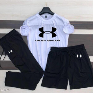 3PCS Combo – Under Armour Gym & Sportswear Set – Special Lycra Fabric,/Outbee