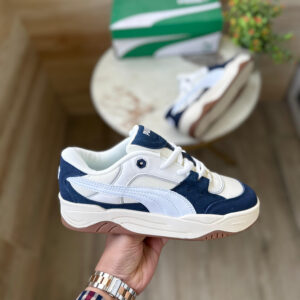 PUMA SUEDE 180 WHITE NAVY Stylish And Premium Quality Shoes For Men Size 40-41
