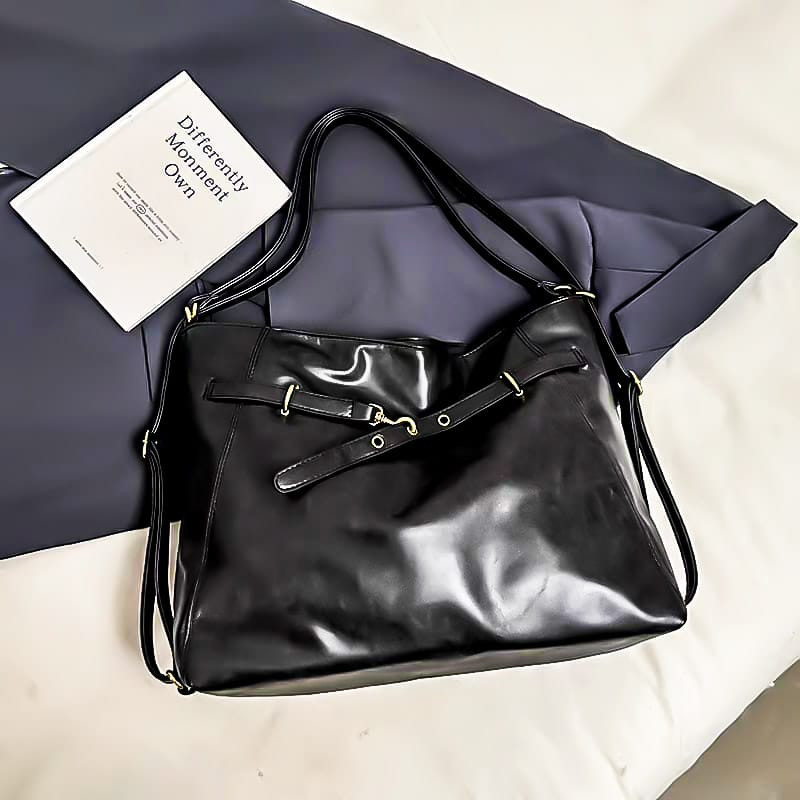 Imported Leather Look Backpack & Shoulder Bag,Stylish & Versatile 2-in-1 Design
