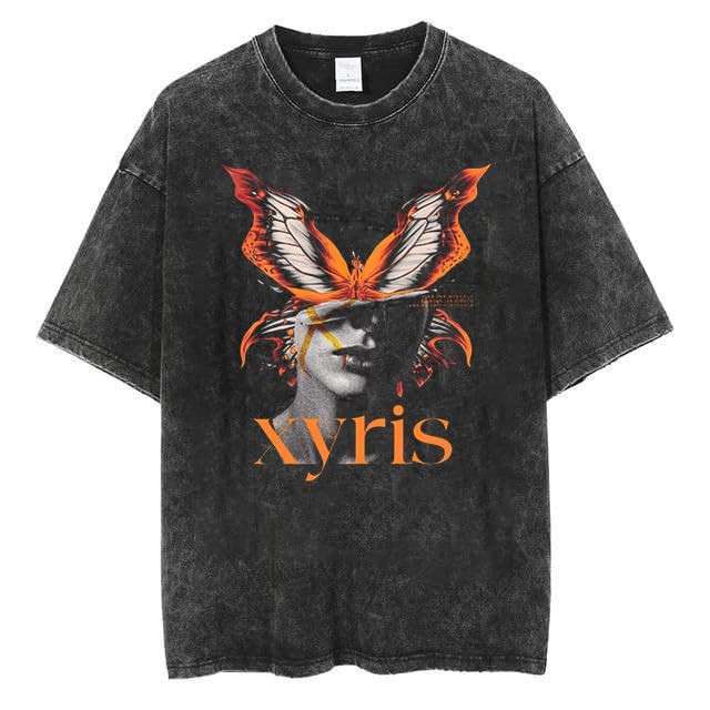 100% Cotton Oversized T-Shirt Unisex Drop Shoulder Printed Tie-Dye Street Look