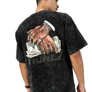 100% Cotton Oversized T-Shirt Unisex Drop Shoulder Printed Tie-Dye Street Look